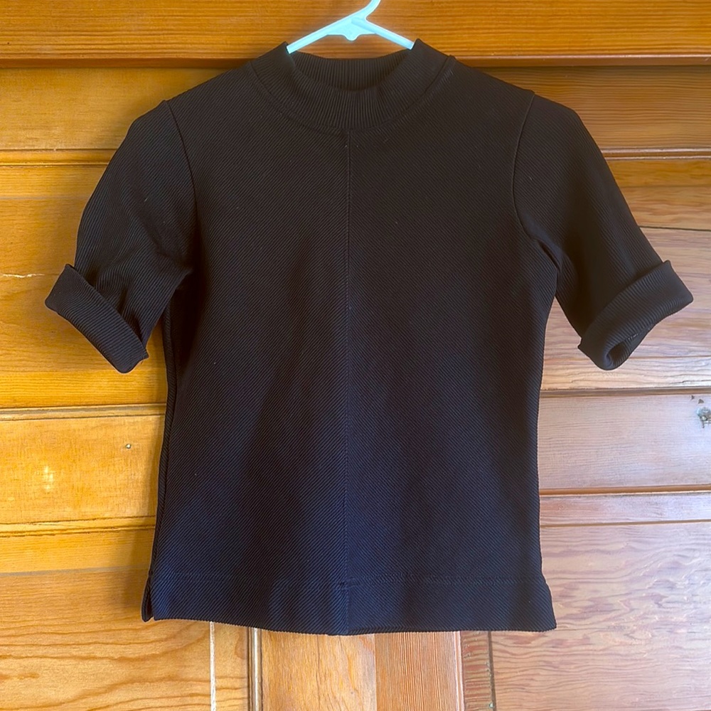 Cop.Copane black ribbed Women’s top